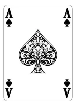 Ace of Spades Design from Deck of Playing Cards Stock Illustration