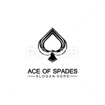 Ace of Spades icon logo design. Flat related icon for web and mobile ...