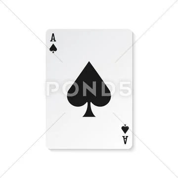 Ace of spades vector illustration Stock Illustration
