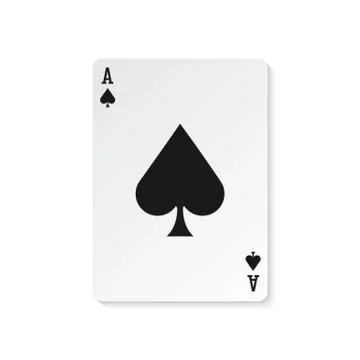 Ace of spades vector illustration Stock Illustration