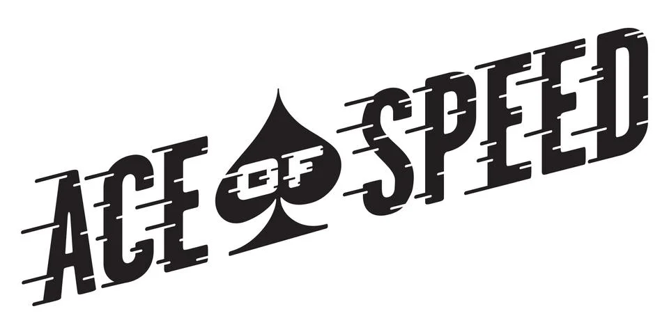 Ace of Speed Retro Vector Design Stock Illustration
