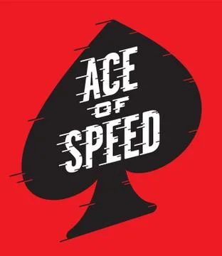 Ace of Speed Retro Vector Design Stock Illustration