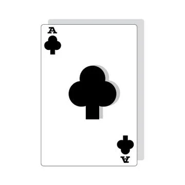 Ace on white background Stock Illustration