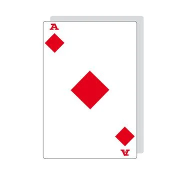 Ace on white background Stock Illustration