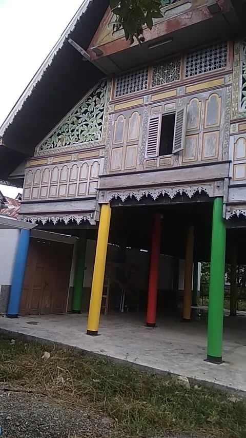 Aceh traditional house Stock Footage 212907726