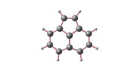Acenaphthylene molecular structure isolated on white Stock Illustration