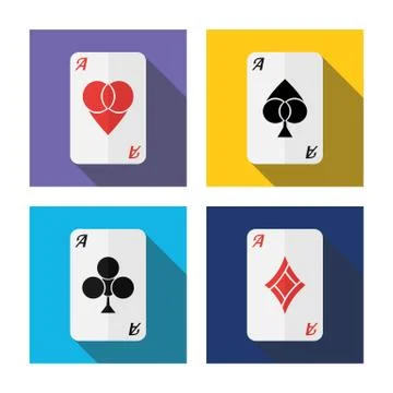 Aces 06 flat Stock Illustration
