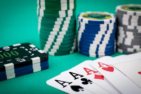 Aces and chips Stock Photos