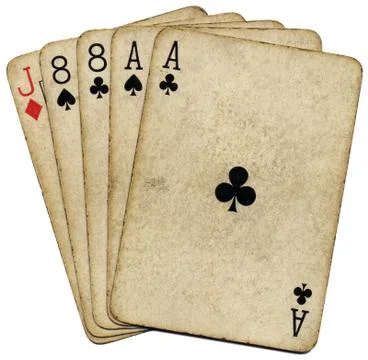 Aces and eights, the dead mans hand. Photos