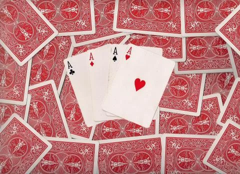 Aces on Card Backs Stock Photos