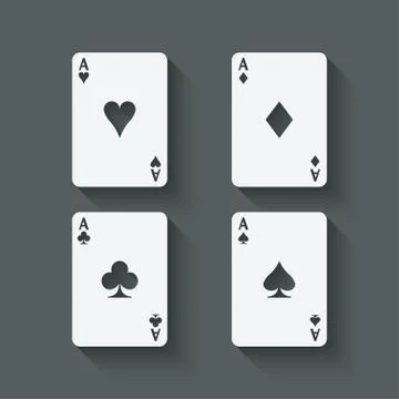 Aces card set Stock-Illustration