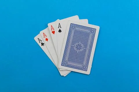 Aces High on Blue Stock Photos
