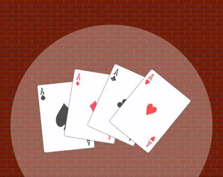 Aces In The Spotlight Stock Illustration