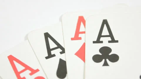 Aces On Table Stock Footage 24805377