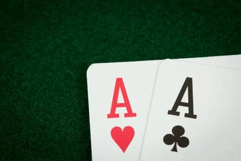 Aces on table Foto stock