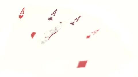 Aces On Table On The White Background Stock Footage 60230622