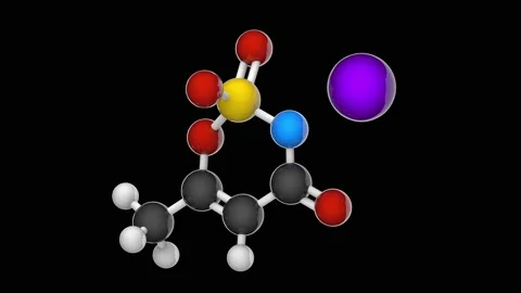 Acesulfame potassium. Seamless loop. Stock Footage 154244445