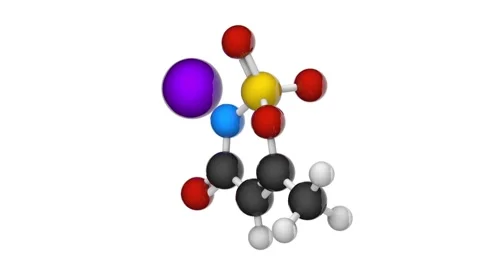 Acesulfame potassium. Seamless loop. White background Stock Footage 154244441
