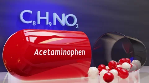 Acetaminophen Capsule (w/Chemical Formula) Vídeos de archivo 328657531