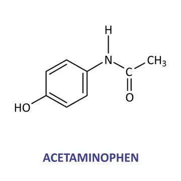 The acetaminophen formula Stock Illustration