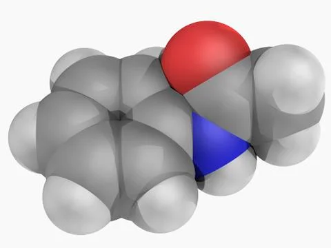 Acetanilide molecule Stock Illustration