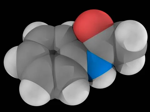 Acetanilide molecule Stock Illustration