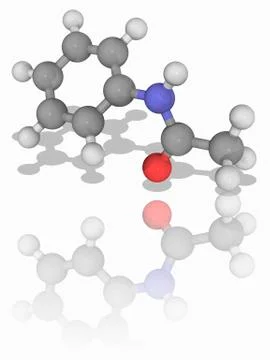 Acetanilide organic compound molecule Stock Illustration