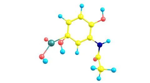 Acetarsol molecular structure isolated on white Stock Illustration