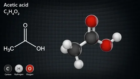 Acetic acid. C2H4O2. Seamless loop. Stock Footage 154244698