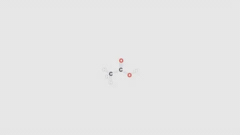Acetic Acid CH3COOH Lewis Structure Animation Clean No Text Alpha 4K 動画素材 339311229
