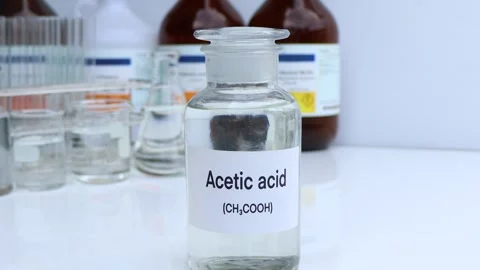 Acetic acid in containers Stock Footage 256877452