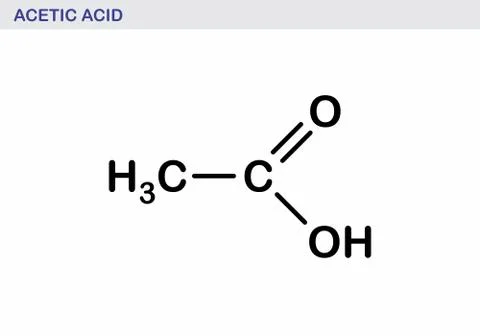 Acetic acid formula Stock Illustration