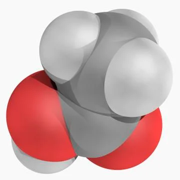 Acetic acid molecule Stock Illustration