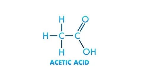 Acetic Acid Structural Formula with Green Screen Stock Footage 314967576