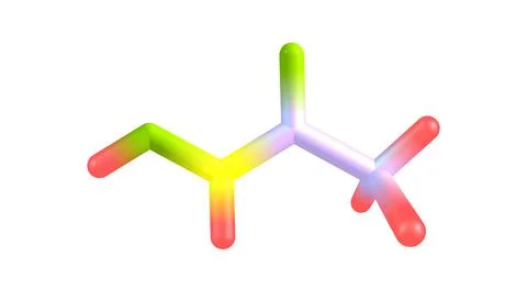Acetohydroxamic acid molecular structure isolated on white Stock Illustration