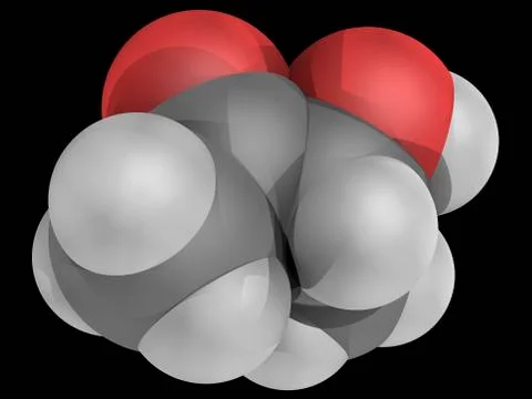 Acetoin molecule Stock Illustration