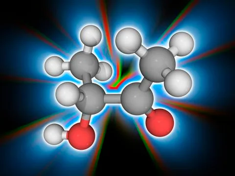 Acetoin organic compound molecule Stock Illustration