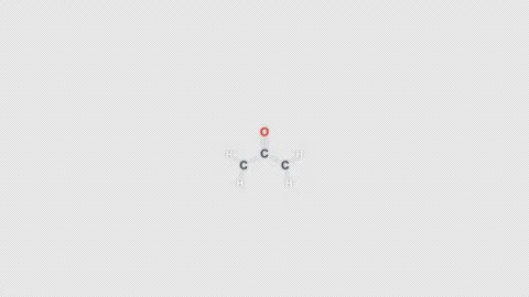 Acetone C3H6O Lewis Structure Animation Clean No Text Alpha 4K Stockbeeldmateriaal 339311190