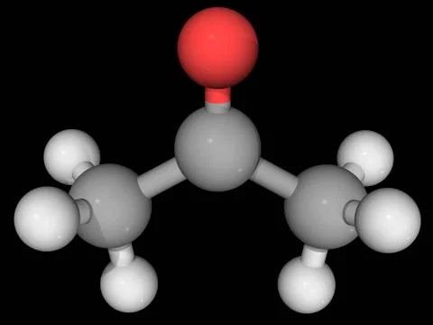 Acetone molecule Stock Illustration