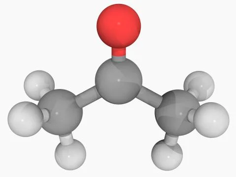 Acetone molecule Stock Illustration