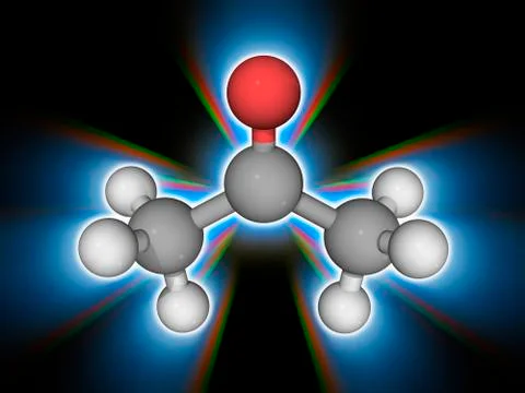 Acetone organic compound molecule Stock Illustration