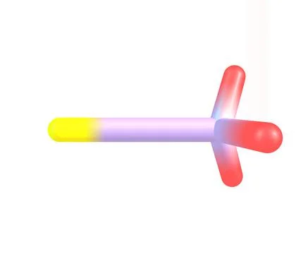 Acetonitrile molecule isolated on white Stock Illustration