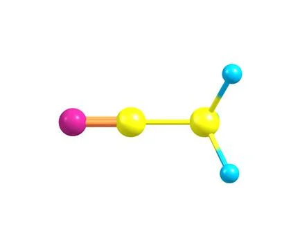 Acetonitrile molecule isolated on white Stock Illustration