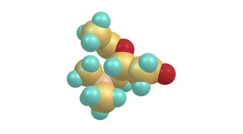 Acetyl-L-carnitine molecular structure isolated on white Stock Illustration