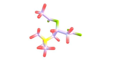 Acetyl-L-carnitine molecular structure isolated on white Stock Illustration