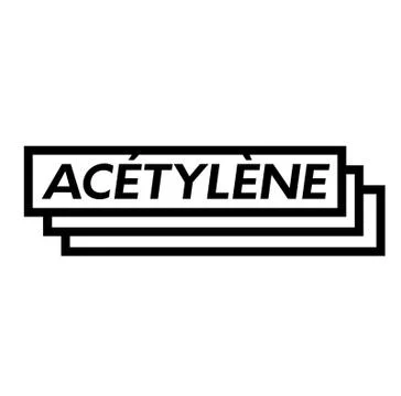 Acetylene stamp on white Stockillustratie