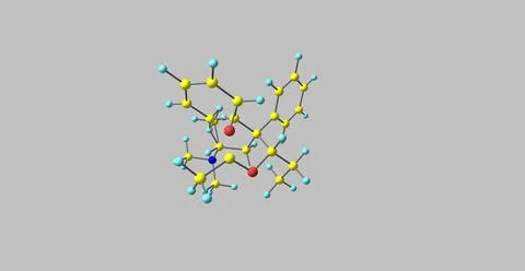 Acetylmethadol molecular structure isolated on grey Stock Illustration