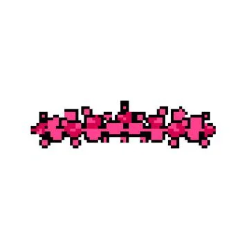 Ache wedding border ornament pixel art vector illustration Stock Illustration