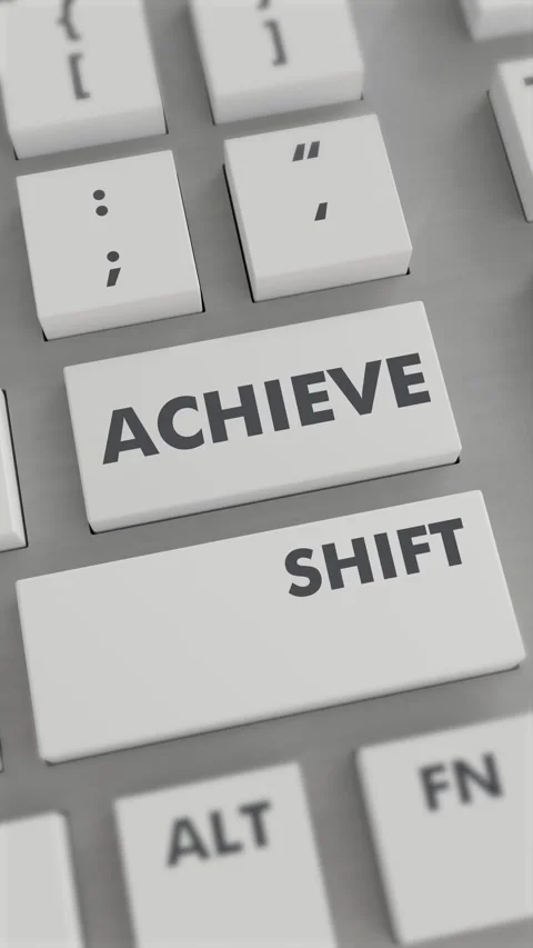 ACHIEVE BUTTON PRESSING ON KEYBOARD Vertical Video Stock Footage 302439768