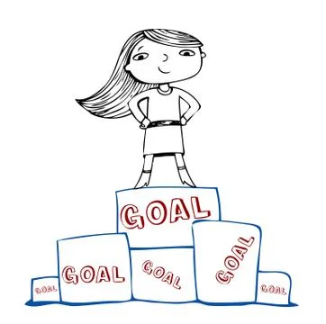 Achieve the goal, vector illustration Stock Illustration